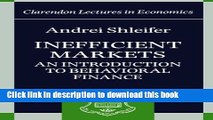 Books Inefficient Markets: An Introduction to Behavioral Finance Free Download