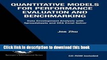 Books Quantitative Models for Performance Evaluation and Benchmarking: Data Envelopment Analysis