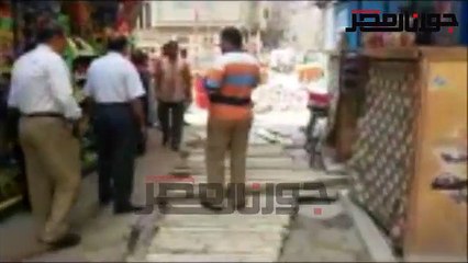 هبوط أرضي بسمنود بسبب انفجار  أحد خطوط مياه الشرب