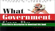 [Read PDF] What Government Can Do: Dealing with Poverty and Inequality (American Politics and