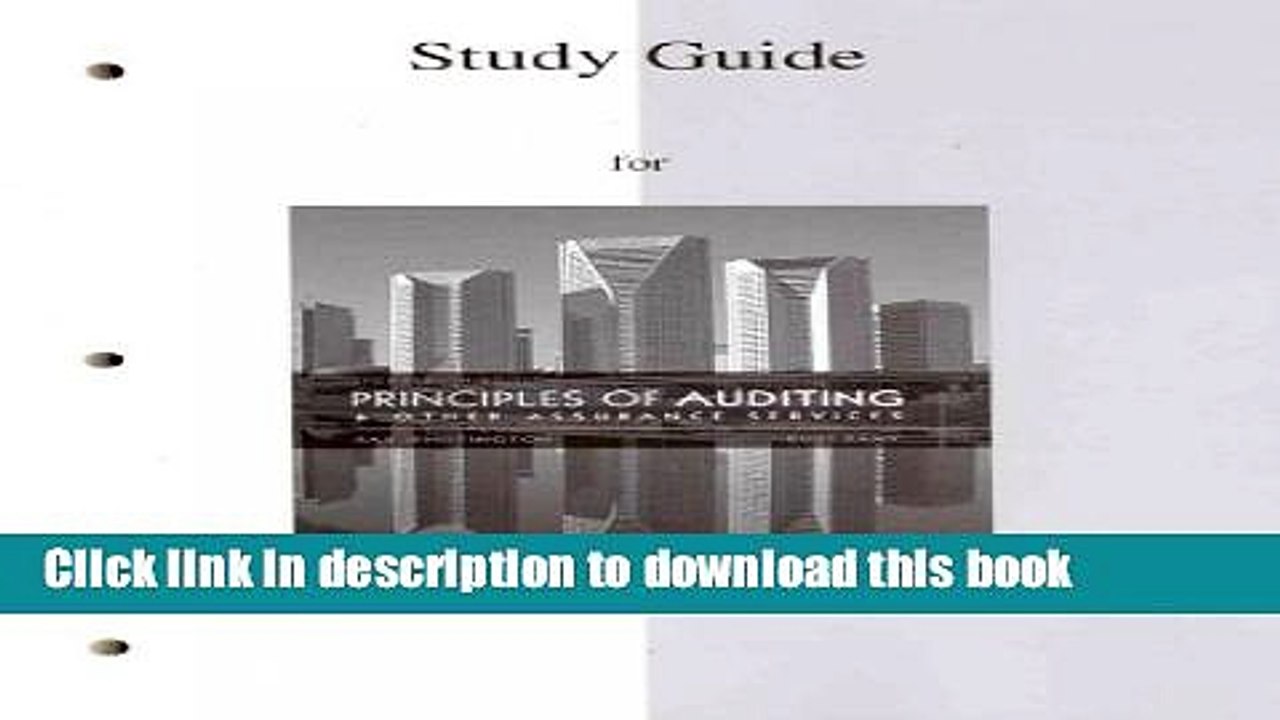 Books Student Study Guide to accompany Principles of Auditing and Other Assurance Services Full