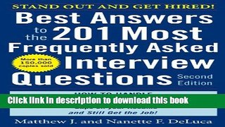 Books Best Answers to the 201 Most Frequently Asked Interview Questions, Second Edition Free Online