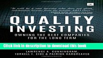 [PDF] Quality Investing: Owning the best companies for the long term [Read] Online