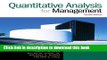 Ebook Quantitative Analysis for Management (12th Edition) Full Online