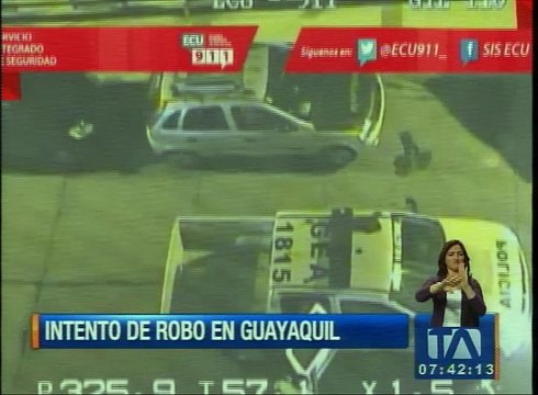 Cámaras ECU- 911 graban intento de robo en Guayaquil