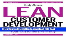 Books Lean Customer Development: Building Products Your Customers Will Buy Free Online