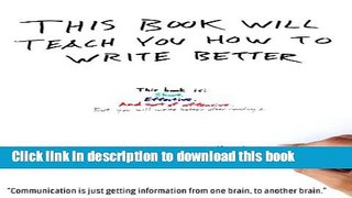 Ebook This book will teach you how to write better Full Online