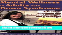 Ebook Mental Wellness In Adults W/D.Syndrome Full Online