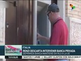 Italia: Renzi se niega a pagar con dinero público deuda privada