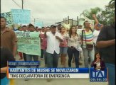 Habitantes de Muisne se movilizaron tras declaratoria de emergencia