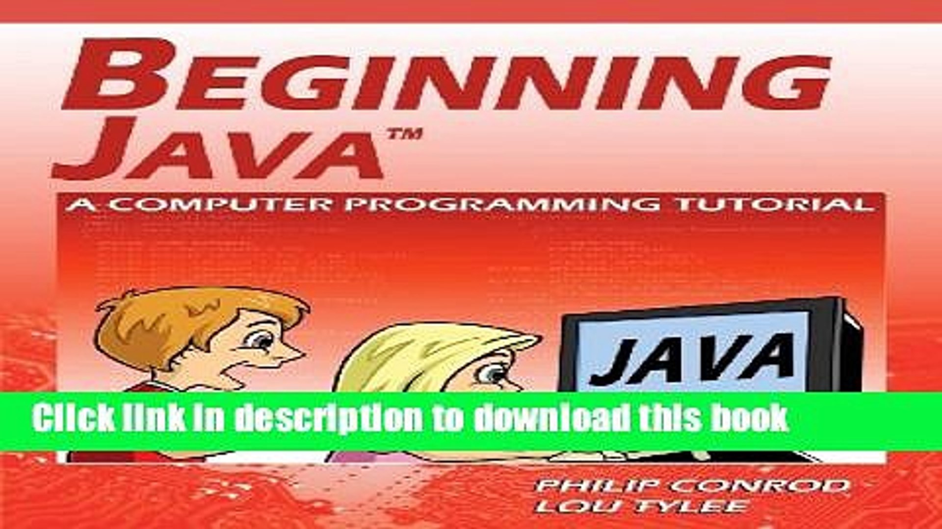 Download  Beginning Java: A Computer Programming Tutorial  Free Books