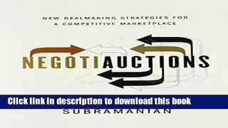 Books Negotiauctions: New Dealmaking Strategies for a Competitive Marketplace Free Online