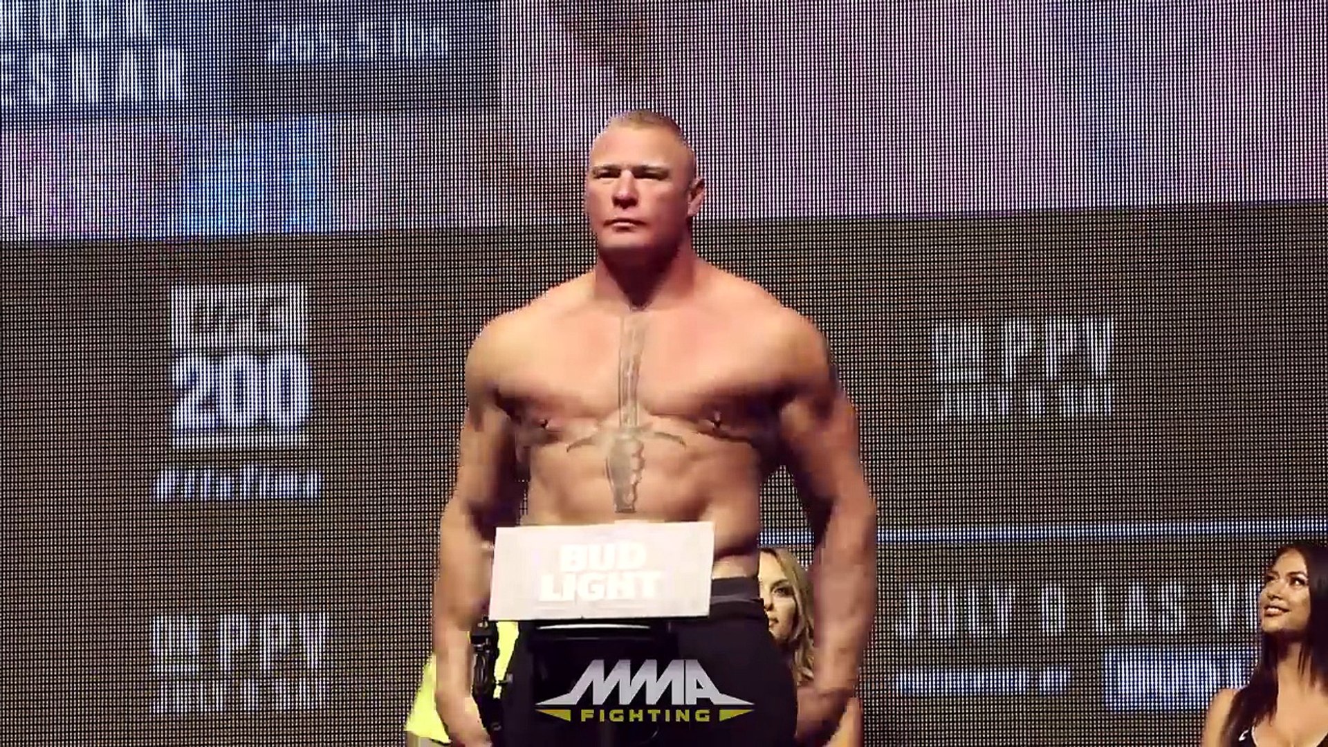 UFC 200 Weigh-Ins: Brock Lesnar vs. Mark Hunt Staredown - video Dailymotion