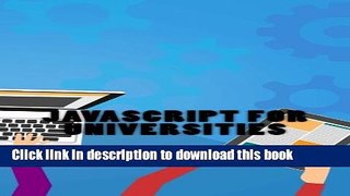 Ebook JavaScript for Universities Free Online