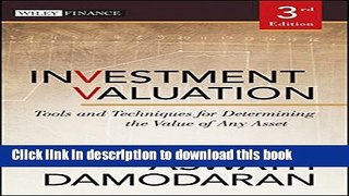 Ebook Investment Valuation: Tools and Techniques for Determining the Value of Any Asset Free