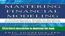Books Mastering Financial Modeling: A Professional s Guide to Building Financial Models in Excel