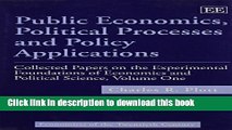Ebook Public Economics Political Process and Policy Applications: Collected Papers on the