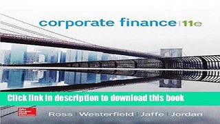 Books Corporate Finance (The Mcgraw-Hill/Irwin Series in Finance, Insurance, and Real Estate) Free