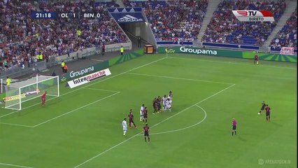 Alex Grimaldo 1_1 Free-Kick HD _ Lyon 1-1 Benfica 31.07.2016 HD