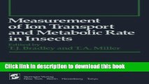 Ebook Measurement of Ion Transport and Metabolic Rate in Insects (Springer Series in Experimental