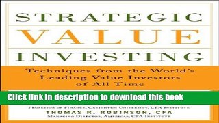 Books Strategic Value Investing: Practical Techniques of Leading Value Investors: Techniques From