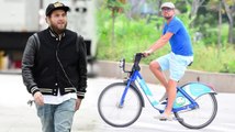 Leonardo DiCaprio Takes a Citi Bike to Meet Jonah Hill