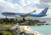 Airpoirt St Maarten ✱ Amazing Plane landing and Takeoff footage ✱ Crosswind storm ✱ Bikini Girls Part2
