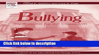 Books Bullying: Implications for the Classroom (Educational Psychology) Free Online