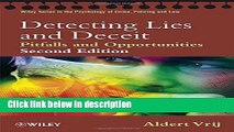 Books Detecting Lies and Deceit: Pitfalls and Opportunities Full Online