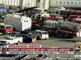 Phoenix fire crews investigating unknown substance found on plane at Sky Harbor
