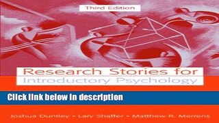 Books Research Stories for Introductory Psychology (3rd Edition) Full Online