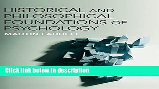 Books Historical and Philosophical Foundations of Psychology Full Online