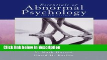Books Essentials of Abnormal Psychology (with CD-ROM) (Available Titles CengageNOW) Free Online