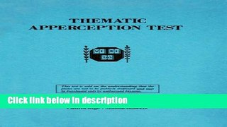 Ebook Thematic Apperception Test Full Online