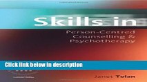 Books Skills in Person-Centred Counselling   Psychotherapy (Skills in Counselling   Psychotherapy