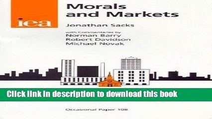[PDF] Morals and Markets: Seventh Annual Iea Hayek Memorial Lecture Given in London on Tuesday, 2