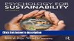 Ebook Psychology for Sustainability: 4th Edition Free Download
