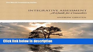 Books Integrative Assessment: A Guide for Counselors (Merrill Couseling) Free Online