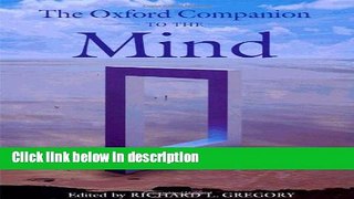 Books The Oxford Companion to the Mind (Oxford Companions) Free Online