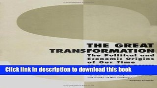 Books The Great Transformation: The Political and Economic Origins of Our Time Free Online
