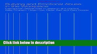 Ebook Bullying and Emotional Abuse in the Workplace: International Perspectives in Research and