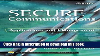 Books Secure Communication: Applications and Management Free Online