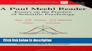 Books A Paul Meehl Reader: Essays on the Practice of Scientific Psychology (Multivariate