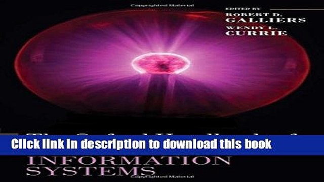 [Read PDF] The Oxford Handbook of Management Information Systems: Critical Perspectives and New