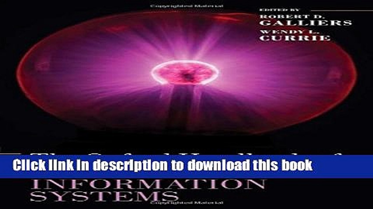 [Read PDF] The Oxford Handbook of Management Information Systems: Critical Perspectives and New