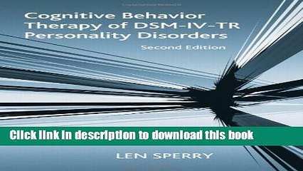 Books Cognitive Behavior Therapy of DSM-IV-TR Personality Disorders: Highly Effective