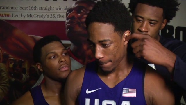 DeMar DeRozan trollé par Durant, Jordan et Lowry en pleine interview