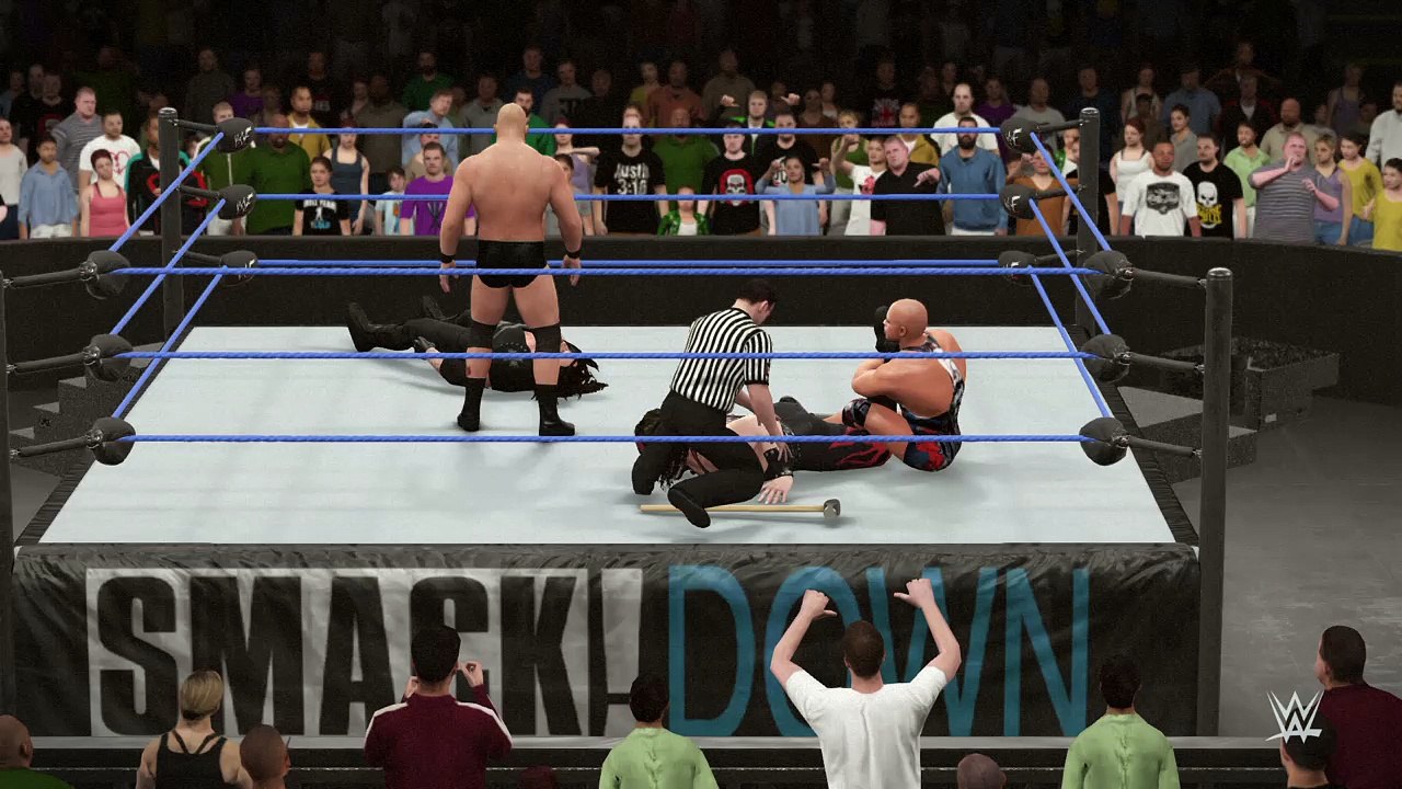 WWE 2K16 undertaker v stone cold v kurt angle v kane