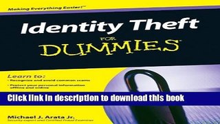 Books Identity Theft For Dummies Full Download