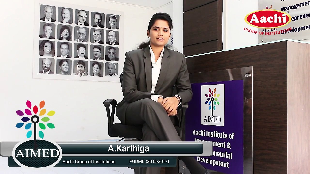 AIMED - Testimonial By A Karthiga